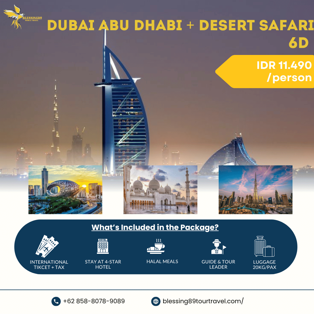 DUBAI ABU DHABI + DESERT SAFARI 6D