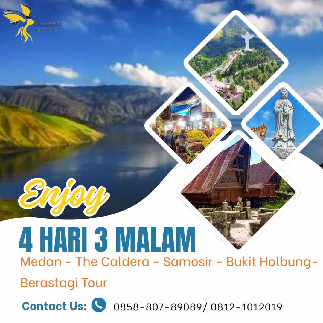 Medan - The Caldera - Samosir - Bukit Holbung Film Ngeri -Ngeri Sedap - Berastagi 4 Hari 3 Malam