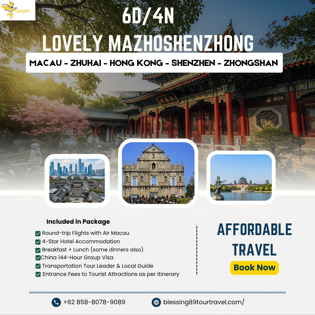 Paket 6 Hari 4 Malam – LOVELY MAZHOSHENZHONG